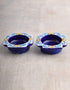 Blue Pottery T-Light Holder Set Of 2 Pcs.